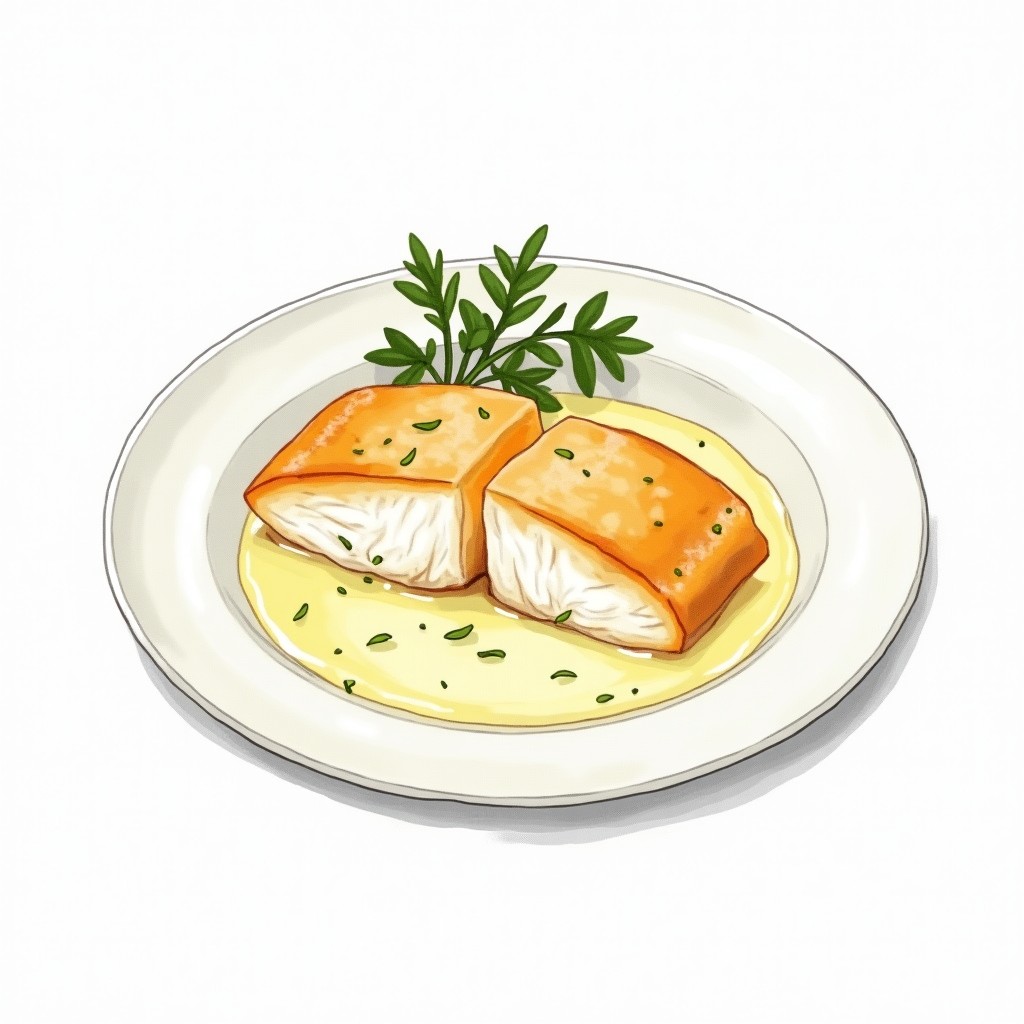 Baked Fish with Lemon Cream