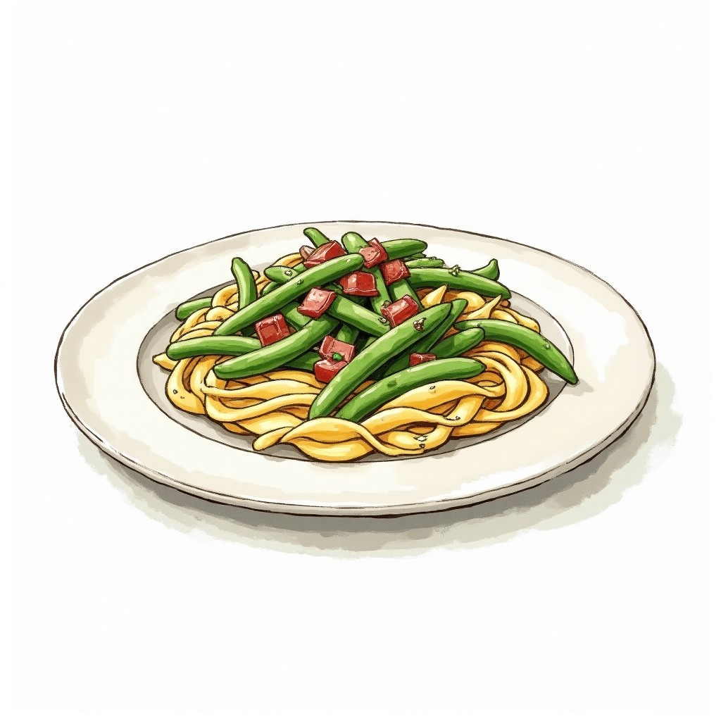 Bavarian Green Beans and Spaetzle