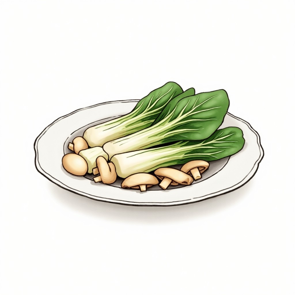 Bok Choy and Oyster Mushrooms