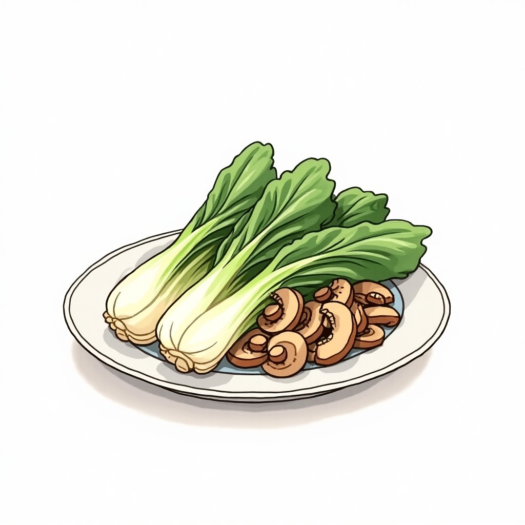 Bok Choy with Oyster Mushrooms