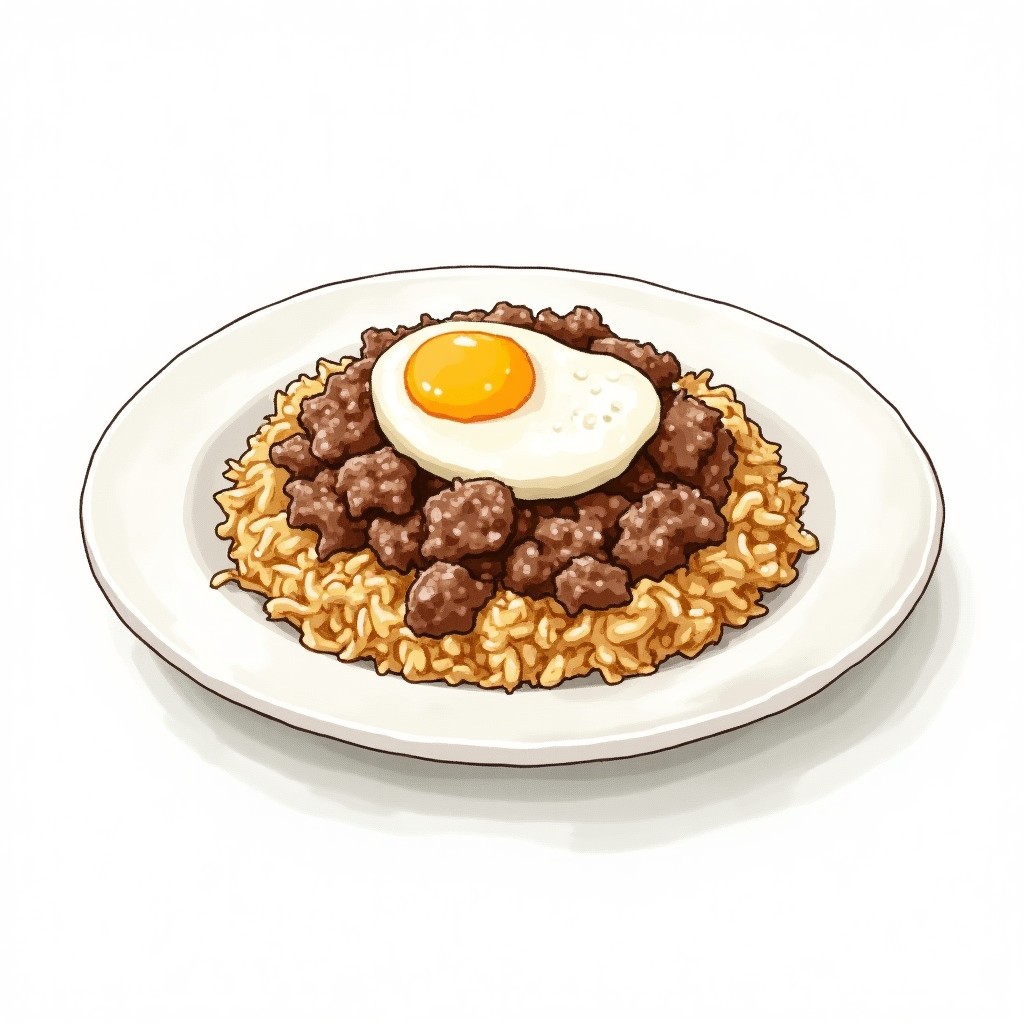 Cantonese Ground Beef Rice and Eggs