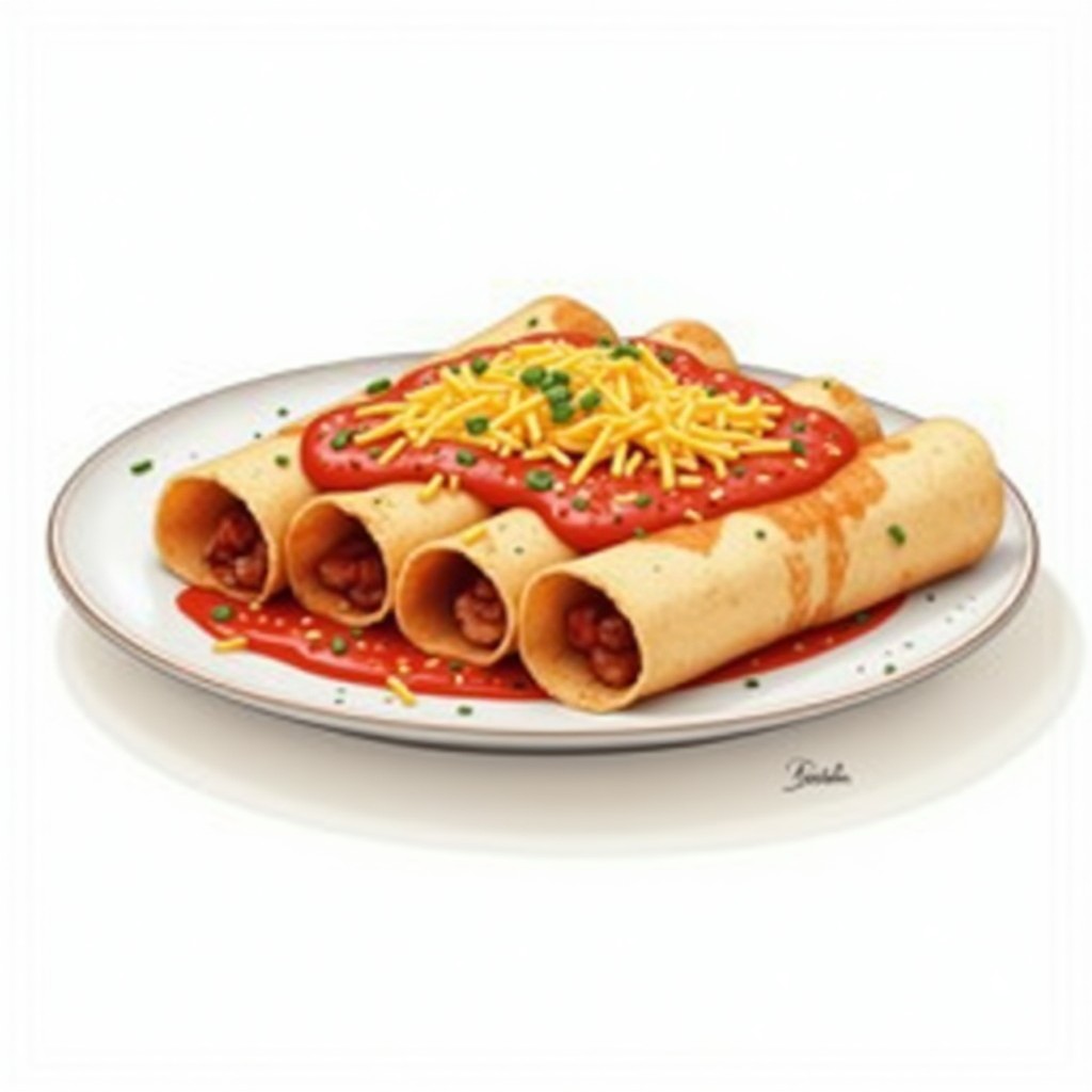 Chicken Enchiladas with Red Sauce