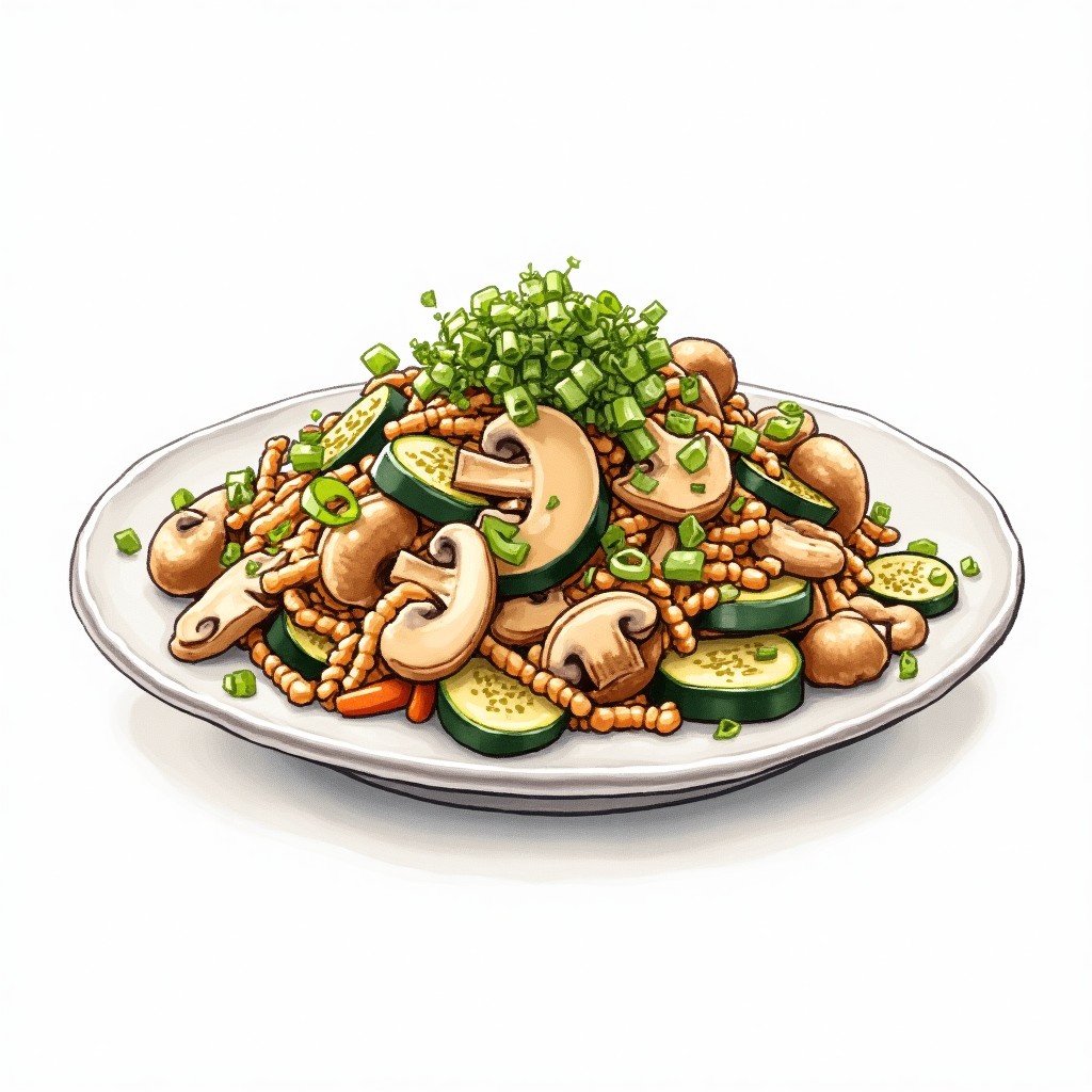 Chinese Mushroom and Rotisserie Chicken Stir-Fry