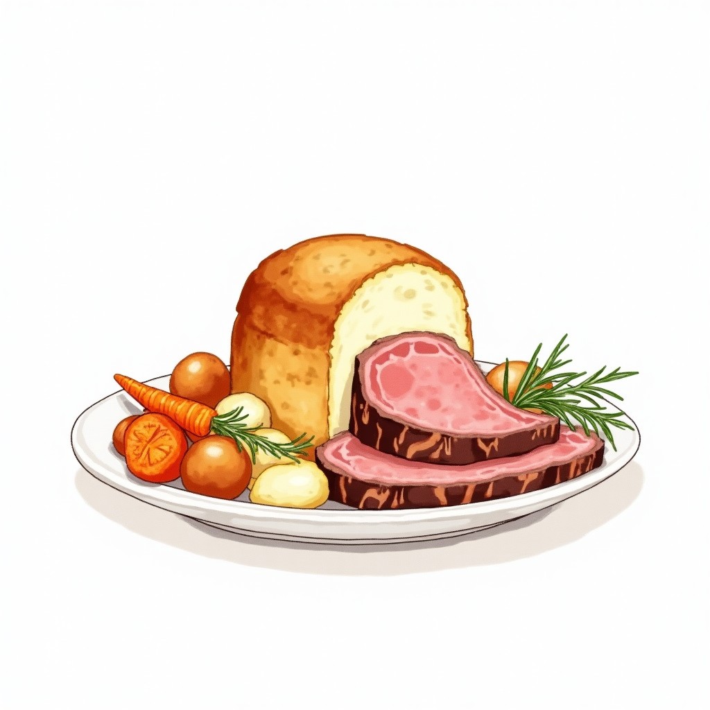 Classic Sunday Roast Beef with Yorkshire Pudding