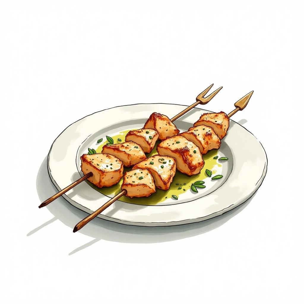 Greek Marinated Chicken Skewers