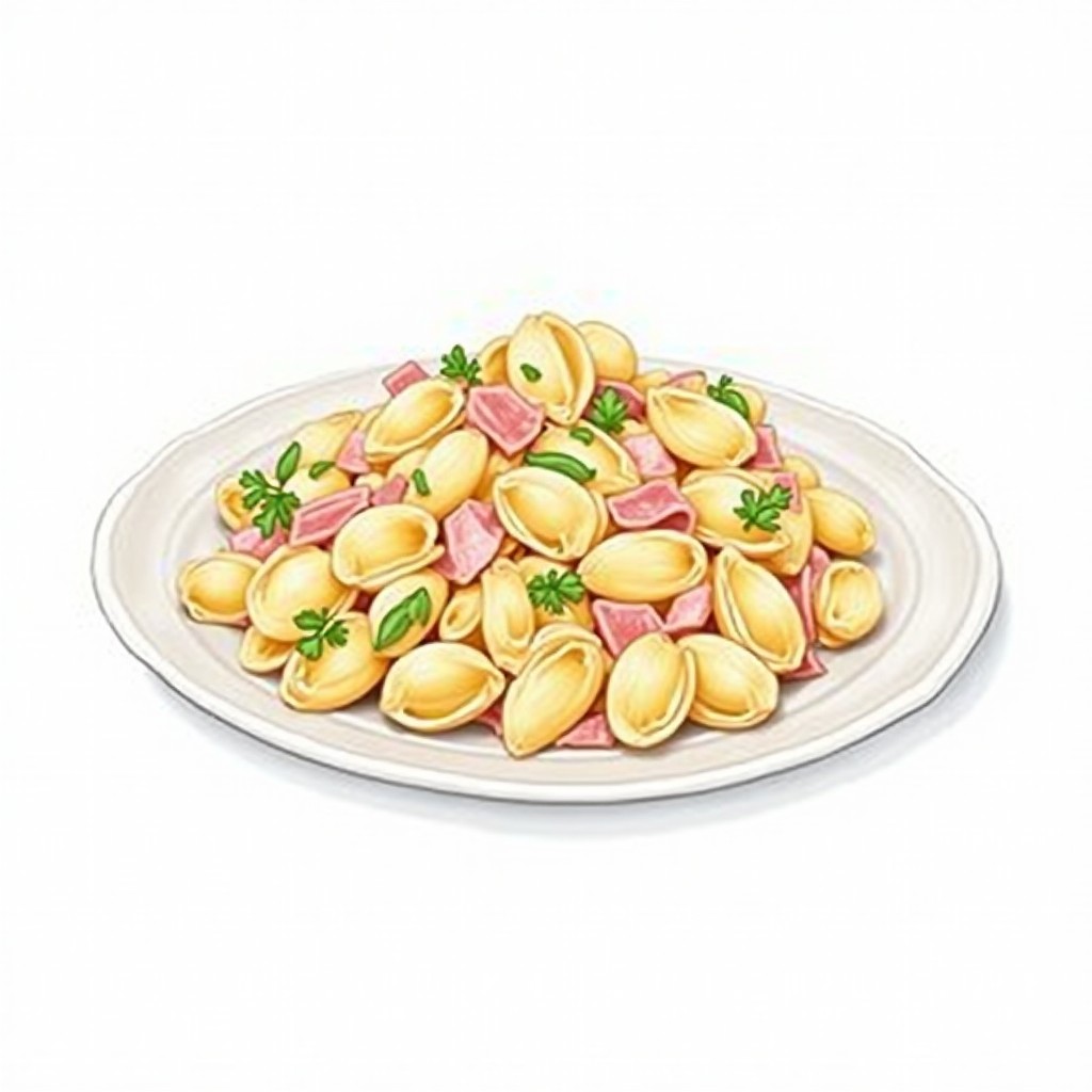 Ham and Butter Pasta (Coquillettes au Jambon)