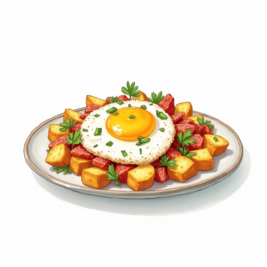 Huevos Rotos with Crispy Potatoes