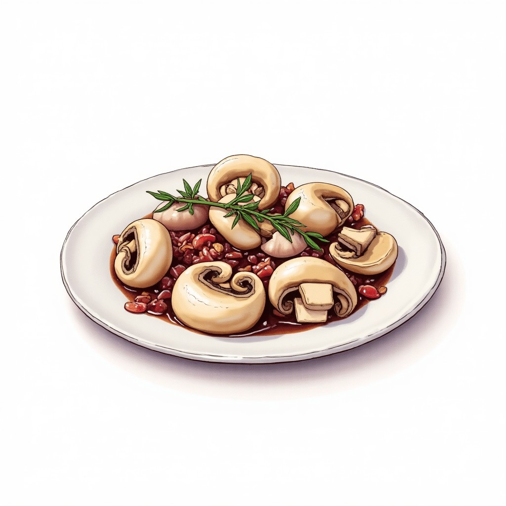 Mushrooms in Red Wine