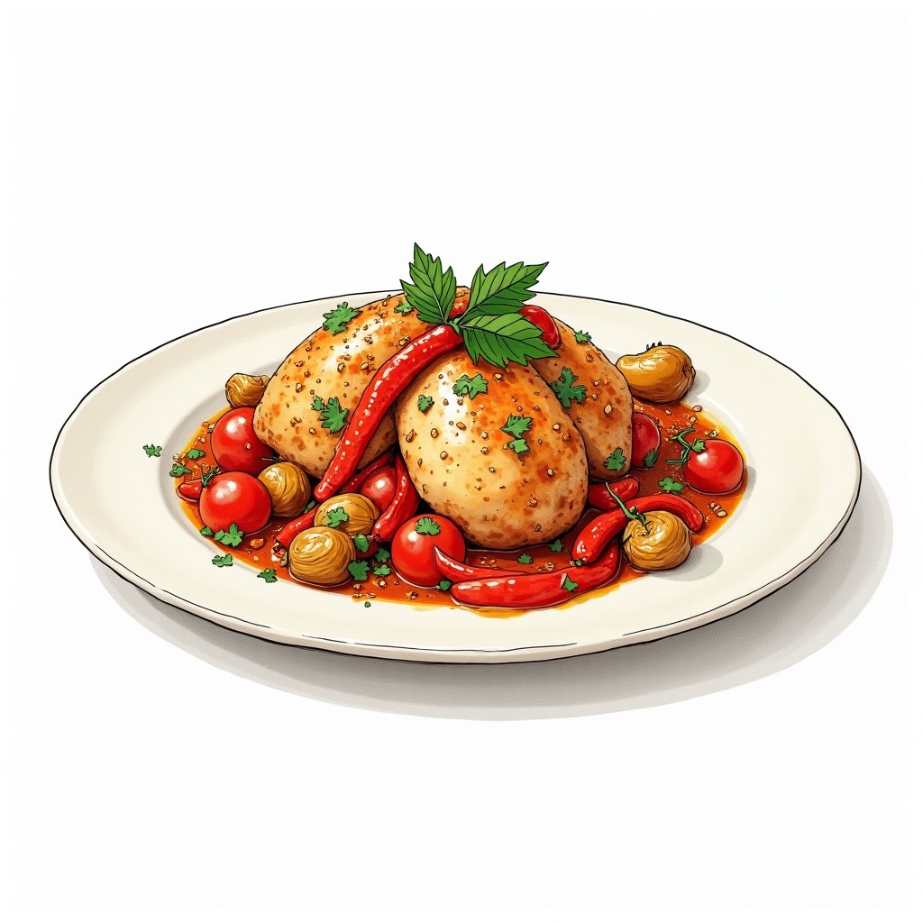 Pollo ai Peperoni alla Romana