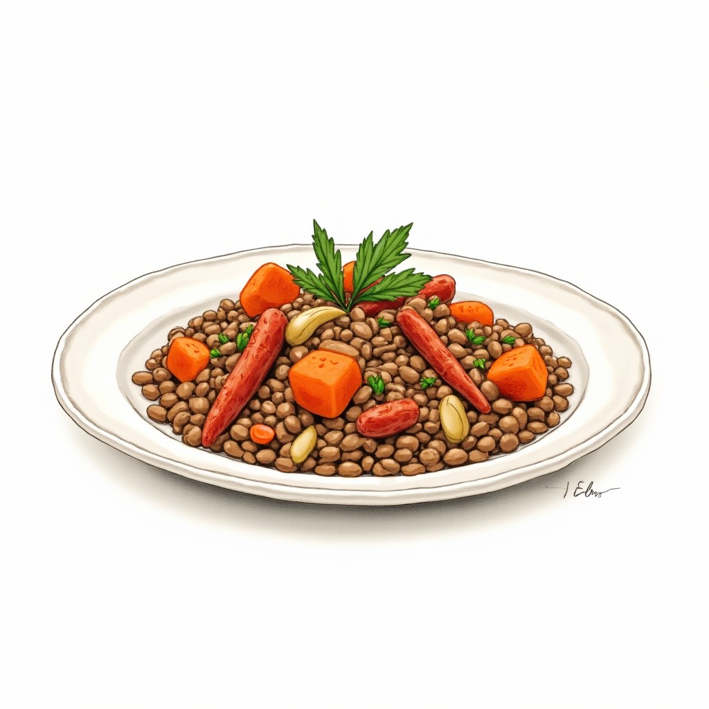 Spanish Lentejas with Chorizo and Vegetables