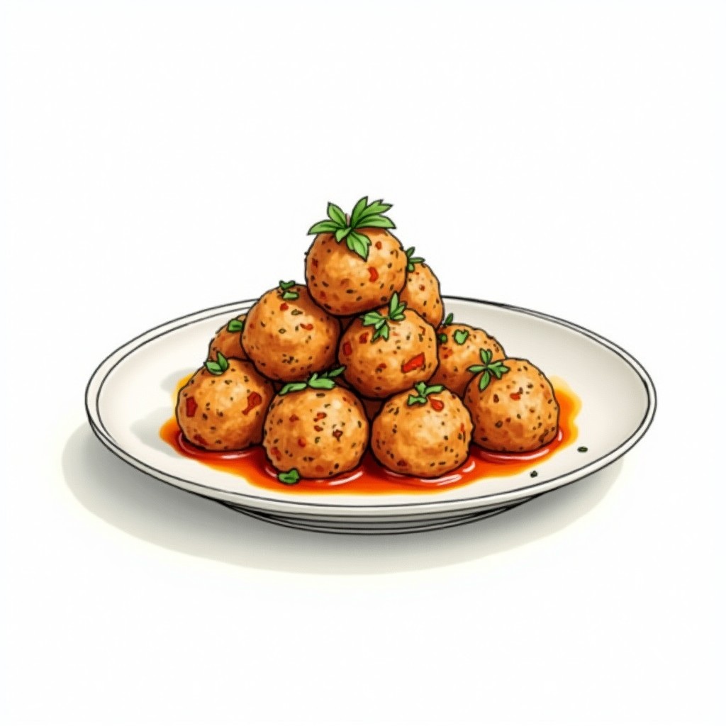 Thai Red Curry Chicken Meatballs