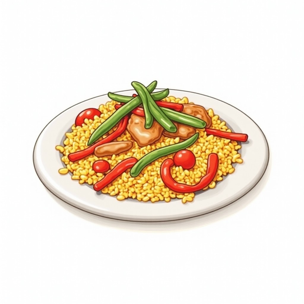 Traditional Spanish Paella Valenciana